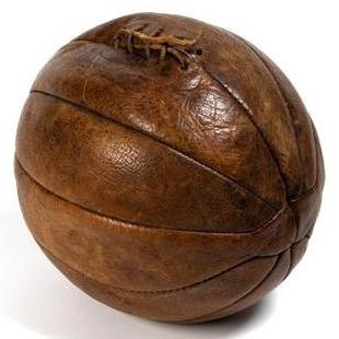 old leather ball